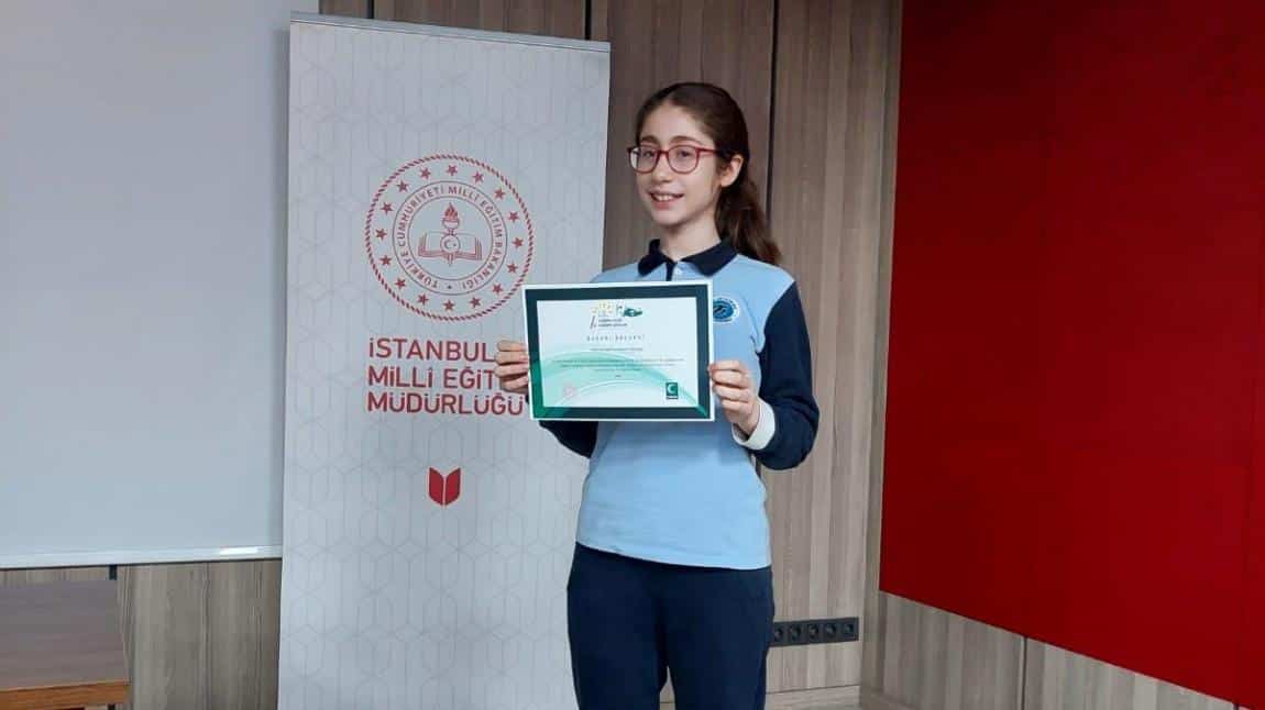 ‘’Sağlıklı Nesil,Sağlıklı Gelecek’’ yarışması şiir dalında İstanbul Birincisi olan öğrencimiz Zeynep ÇIRAK'ı tebrik ederiz